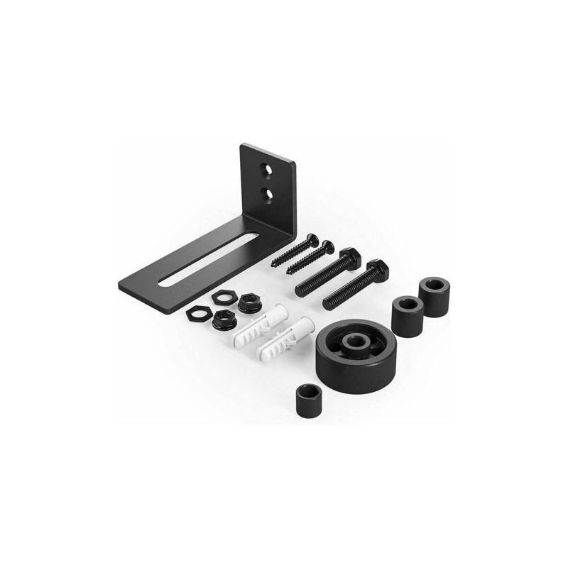 2 Pièces Multifonctionnel Guide de Plancher Bas de Porte de Grange Rouleau Réglable Guide au Sol pour Portes Coulissantes