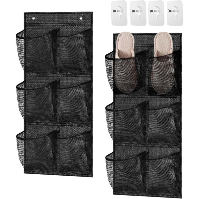 2 Pièces Organisateur sur la Porte pour Chaussures, Organisateur Suspendu Multifonctionnel, Range Chaussures Suspendu Camping Car, pour Armoire et