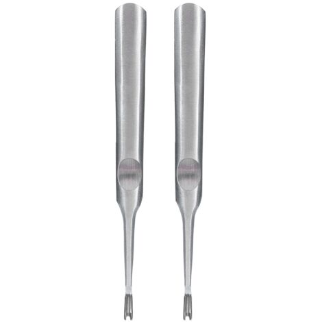 2 Pièces Outil de Coupe en V Acier Inoxydable pour Travail du Cuir, Biseauteur de Bord (Petit 95mm)
