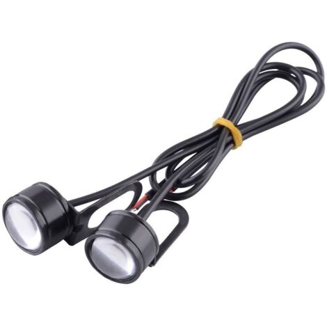 2 pièces/paire moto LED lumière stroboscopique Eagle Eye Flash 12 v avertissement frein boîtier en aluminium lumière lumière blanche