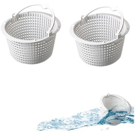 2 Pièces Panier Skimmer Piscine 19cm - Filtre En Plastique Durable, Facile à Installer, Accessoire Essentiel Pour Filtration Efficace Et Entretien De Votre Piscine.