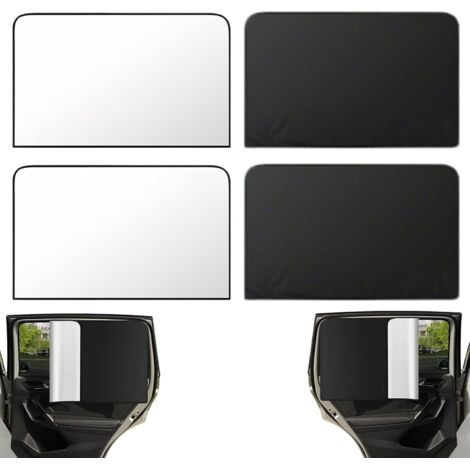 2 Pièces Pare Soleil Voiture Protection Solaire Voiture Rideau Voiture Occultant Magnétique pour Vitres Latérales Avant Arrière Protection Intimité Compatible avec la Plupart des Auto