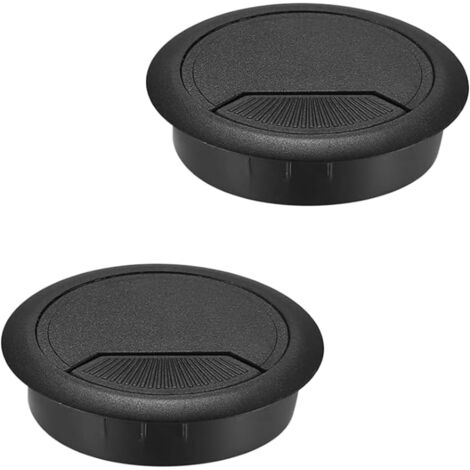 2 pièces passe-câbles 60mm, cache-trous réglable pour bureau, organisateur câble pour meubles et écrans