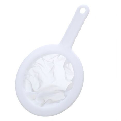 2 Pièces Passoire à Mailles Fines Passoire à Yaourt en Maille de Nylon Passoire en Plastique à Mailles Ultra Fines Mini Passoire à Jus Passoire à Miel Blanc avec Poignée pour Lait Soja Vin