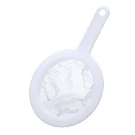 2 Pièces Passoire à Mailles Fines Passoire à Yaourt en Maille de Nylon Passoire en Plastique à Mailles Ultra Fines Mini Passoire à Jus Passoire à Miel Blanc avec Poignée pour Lait Soja Vin