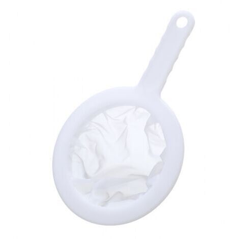 2 Pièces Passoire à Mailles Fines Passoire à Yaourt en Maille de Nylon Passoire en Plastique à Mailles Ultra Fines Mini Passoire à Jus Passoire à Miel Blanc avec Poignée pour Lait Soja Vin