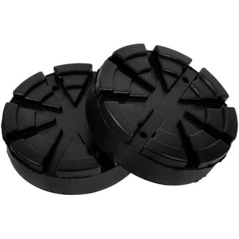 2 pièces Patins Caoutchouc pour Cric Voiture Antidérapants Accessoires Levage Stables et Sûrs Compatibles Divers Modèles Installation Facile Lot