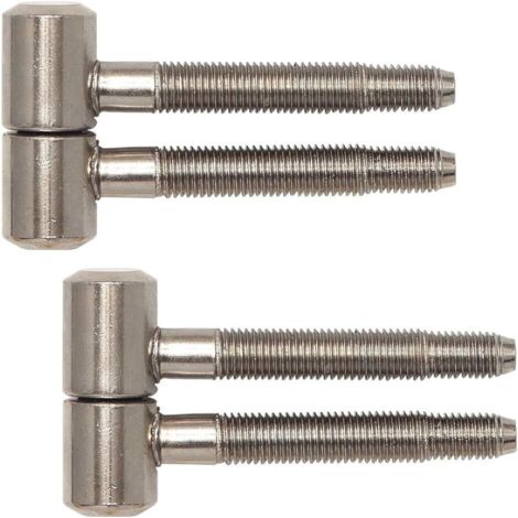2 pièces paumelle, métal nickelé mat, à percer 2 parties, pour porte bois feuillure, intérieur rénovation