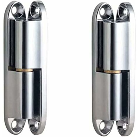 2 Pièces Paumelles Charnière Inox, Charnière à Visser de Porte, Charnière à Visser pour Portes, Charnières de Rénovation, pour Porte, Box, Cabanon, Fenêtre, Clôture 80mm