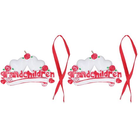 2 pièces Pendentif Arbre de Noël en Résine Sculpté à la Main Décoration Murale pour Intérieur 22 W251