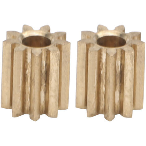 2 Pièces Pignon D'Engrenage, Mini Engrenage Moteur 9 Dents 5mm en Laiton Moteur Pignon Remplacement Pignon pour Duplo Intelli Lok Module 0.4