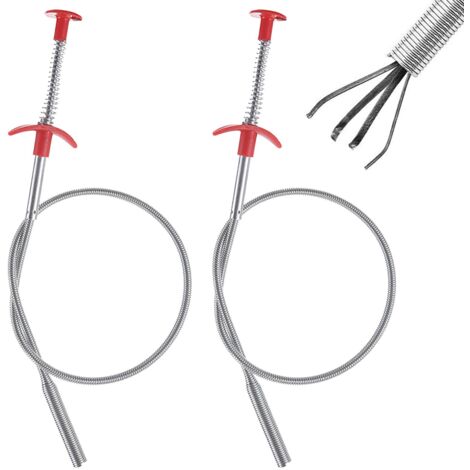 2 Pièces Pince à Griffes Flexible, a Attraper Objet Pinces Griffe Outil, Deboucheur Canalisation pour égouts, Salle de Bain et évier Cuisine -