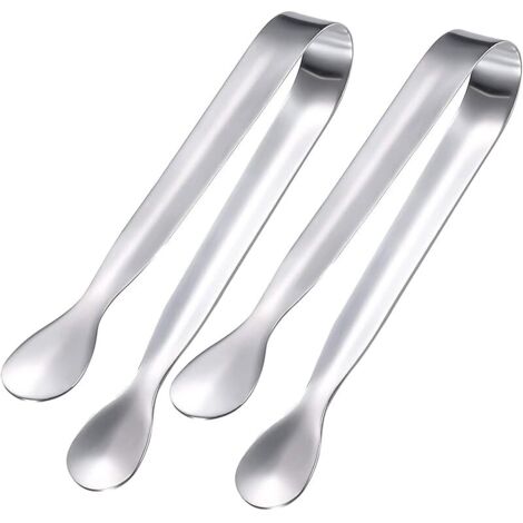2 Pièces Pince a Sucre,Pince a Bonbon,Pince a Glacon,Pince Bonbon Candy Bar,pour Bonbon,Biscuit,Glaçons,Café,Buffet,en Acier Inoxydable,Argent (11cm)