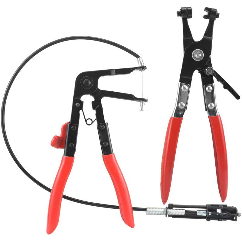 2 Pièces Pince Collier de Serrage, Pince a Collier Durite, Pince Collier Echappement, Pince Durite Autoserrant Pince Flexible Auto pour Réparation de