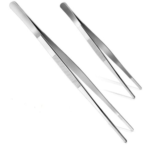 2 Pièces Pince Cuisine 30 cm et 20 cm, Pince Cuisine Inox Professionnel, Pince de Cuisine pour Cuisiner Griller et Cuire