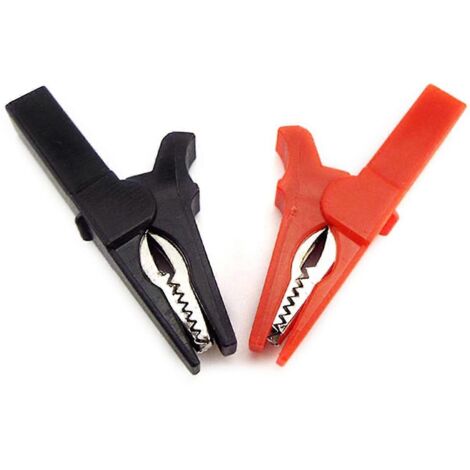 2 Pièces Pinces Crocodile 55mm Isolées pour Tests Électriques et Câblage