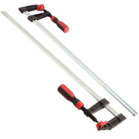 2 pièces pinces F robustes Clips de barre de travail du bois Kit d'outils à main bricolage à glissière rapide 80 600mm