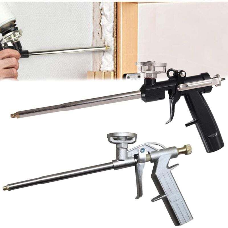ZVD - 2 Pièces Pistolet à Mousse Professionnel en Polyuréthane, Pistolet à Calfeutrage, Convient pour Calfeutrage, Remplissage, l'Étanchéité,