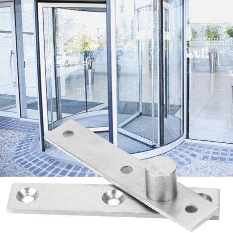 2 pièces Pivot de Porte Rotatif 360° en Acier Inoxydable, Charnière Écentrique 95mm pour Meubles