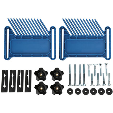 2 Pièces Planche à Lame Réglable pour Scie Table, Accessoire Sécurité Menuiserie Bleu Kit Outil