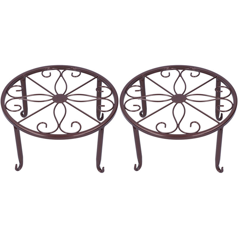 Jeffergarden 2 pièces plante support Pot de fleur support en pot intérieur extérieur planteur prend en charge support bureau décor