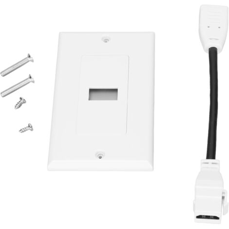2 Pièces Plaque Murale HDMI 4K avec Câble, Installation Facile pour Home Cinéma et Systèmes Audio-Vidéo
