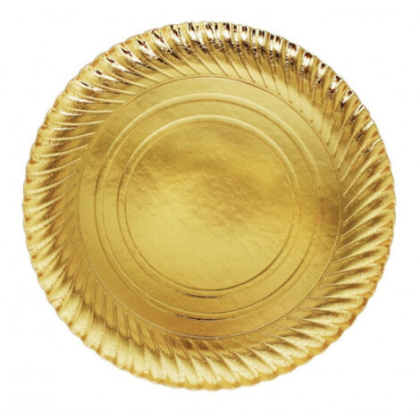 2 Pièces Plateau à Gâteau Diamètre 24 Cm Carton Cyclique Rond Doré