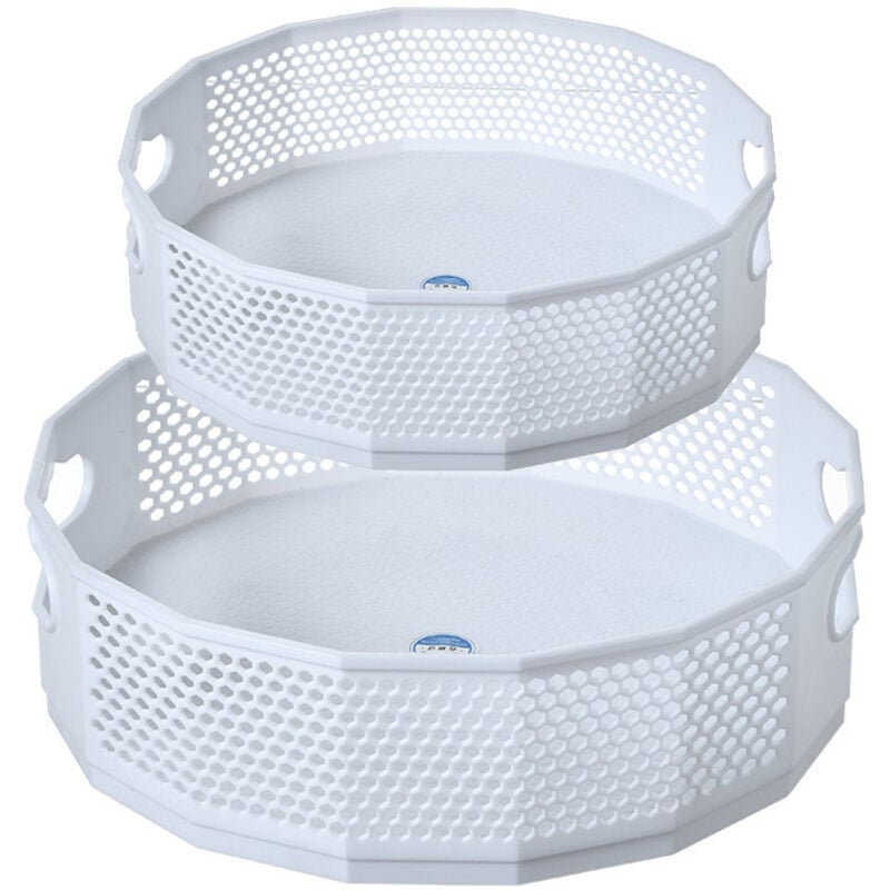 Sinbinta - 2 Pièces Plateau Tournant Epices, lazy susan Range Epices Rotatif Plateau, rotatif cuisine rangement épices organisateur en plastique pour