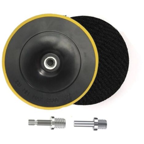 2 Pièces Plateaux de ponçage, disques abrasifs Velcro, plaque de ponçage, fermeture auto-agrippante, plaque de support de polissage, pour meuleuse d'angle - 180 mm, M16