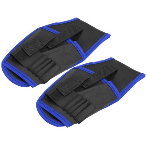 2 Pièces Pochette Ceinture pour Perceuse Électrique, Sac Multifonction Portable pour Outils d'Électricien sans Fil, Bord Bleu