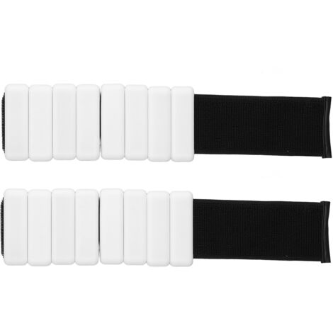 2 Pièces Poids de Poignet 2 LB Blanc, Couverture en Silicone Anti-transpiration, Poids Ajustables pour Yoga, Fitness et Course