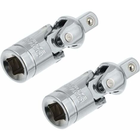 2 Pièces Poignée D'Angle Adaptateur Manuel Automatique Outil De Pièce Rotative Une Clé À Cardan Hexagonal Impact Plié Cliquet Rotatif U Extension Fixe Le/Goujon Adaptateur Pour