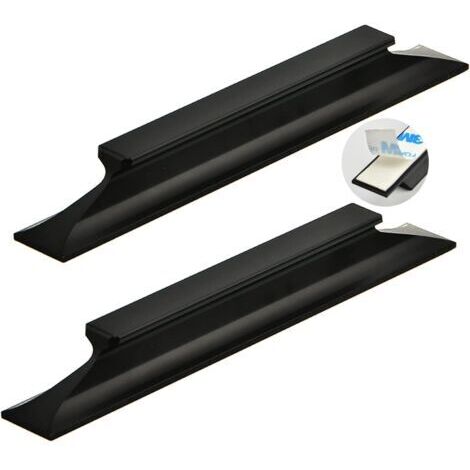 2 pièces poignée de porte coulissante auto-adhésif Poignée de grange alliage d'aluminium Poignées pour placards d'armoire Tirer noir Bouton de Meuble Poignet Pas de poinçonnage (Length 120mm)
