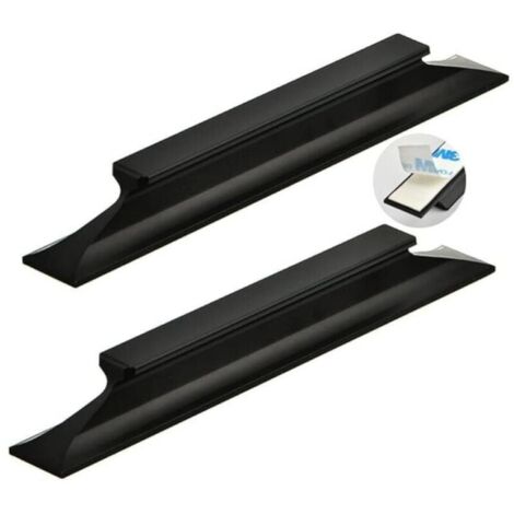 2 pièces poignée de porte coulissante auto-adhésif Poignée de grange alliage d'aluminium Poignées pour placards d'armoire Tirer noir Bouton de Meuble Poignet Pas de poinçonnage (Length 150mm)