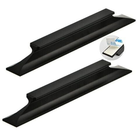 2 pièces poignée de porte coulissante auto-adhésif Poignée de grange alliage d'aluminium Poignées pour placards d'armoire Tirer noir Bouton de Meuble Poignet Pas de poinçonnage (Length 150mm)