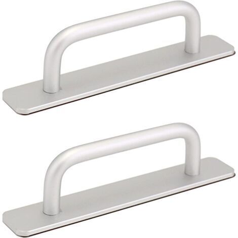 2 Pièces Poignée de Porte de Grange Coulissante, Traction de Poignée de Porte Coulissante avec Plaque Acier Inox pour Portes de Grange Armoire Placard - 160MM
