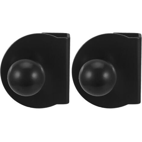 2 Pièces Poignée de Porte Verre Noire pour Salle de Bain et Poignée Bouton Polyvalente pour Portes Vitrées et Vitrines Lot de Facile à Nettoyer et Stable