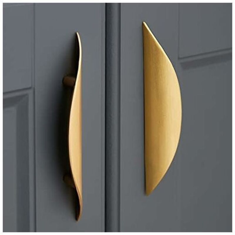 2 pièces poignée meuble doré, alliage de zinc, entraxe 32 mm, poignée tiroir rétro, pour cuisine, armoire et dressing