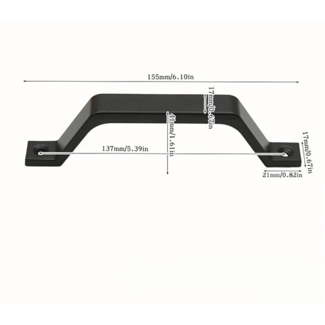 2 pièces poignée porte grange pour porte coulissante abri clôture placard intérieur extérieur ferme, style 4