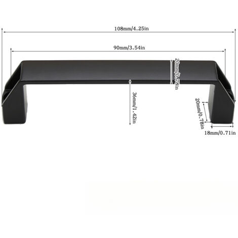 2 pièces poignée porte grange pour porte coulissante abri clôture placard intérieur extérieur ferme, style 5