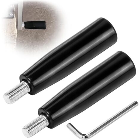 2 Pièces Poignée Tournante,M12100 mm,Bakélite Noir,Serrage Manivelle,Volant Machine,Fraiseuse Perceuse