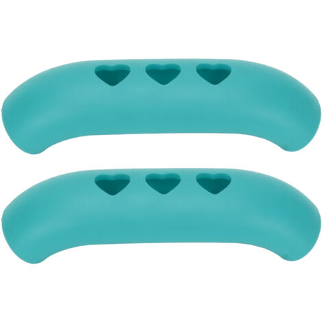 2 pièces Poignées de Casserole en Silicone Résistant à la Chaleur, Manchon Isolant Anti-Brûlure Bleu