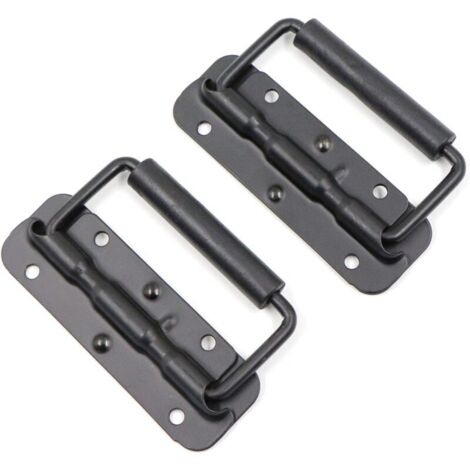 2 Pièces Poignées Traction d'Acier Inoxydable Boîte Poignée Levage Boîte Outils Ressort Poignée Pliante Acier Inoxydable Poignée Caisse Poignées Traction Ressort（120mm）