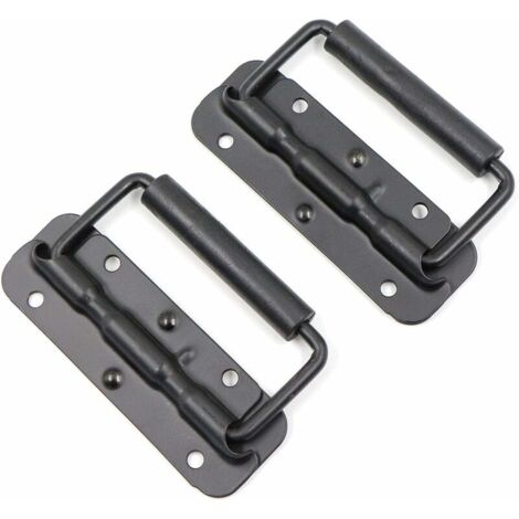 2 Pièces Poignées Traction d'Acier Inoxydable Boîte Poignée Levage Boîte Outils Ressort Poignée Pliante Acier Inoxydable Poignée Caisse Poignées Traction Ressort（120mm）
