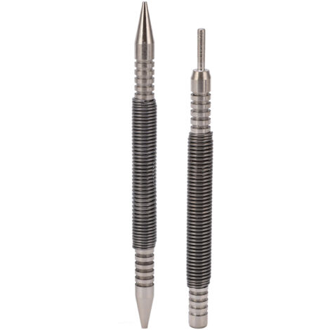 2 pièces Poinçon à Goupille Charnière à Ressort, Acier Carbone 3500PSI, Double Tête pour Clou et Goupille