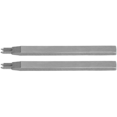2 Pièces Poinçon Cuir 2 Pointes Acier Rapide DIY Outils Maroquinerie Poinçonnage 6mm Intégral