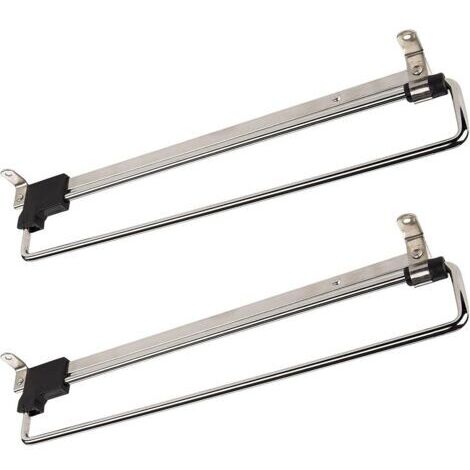 2 Pièces Porte-Cintres Coulissant Portemonteaux Télescopic Porte-vêtements Extractible 300 mm