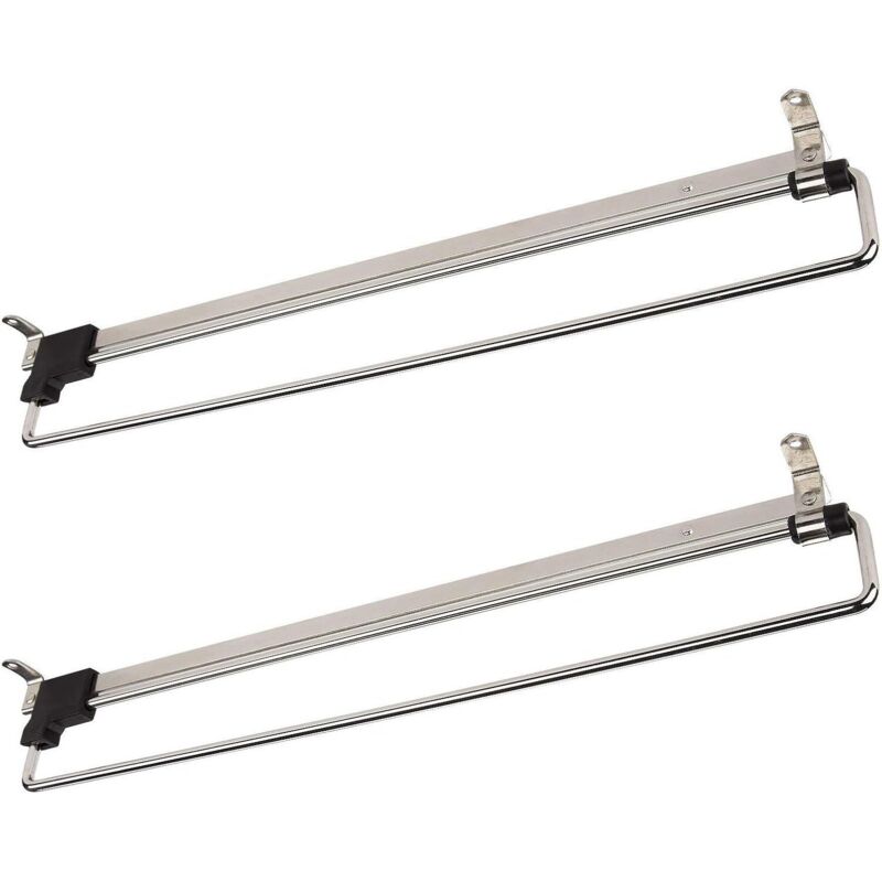 2 Pièces Porte-Cintres Coulissant Portemonteaux Télescopic Porte-vêtements Extractible 400 mm