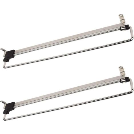 2 Pièces Porte-Cintres Coulissant Portemonteaux Télescopic Porte-vêtements Extractible 400 mm