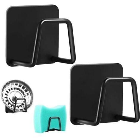 2 Pièces Porte Eponge Evier Cuisine, Porte Eponge Evier Auto Adhesif, 304 Inox, Support Eponge Inox, Support Eponge Evier Cuisine